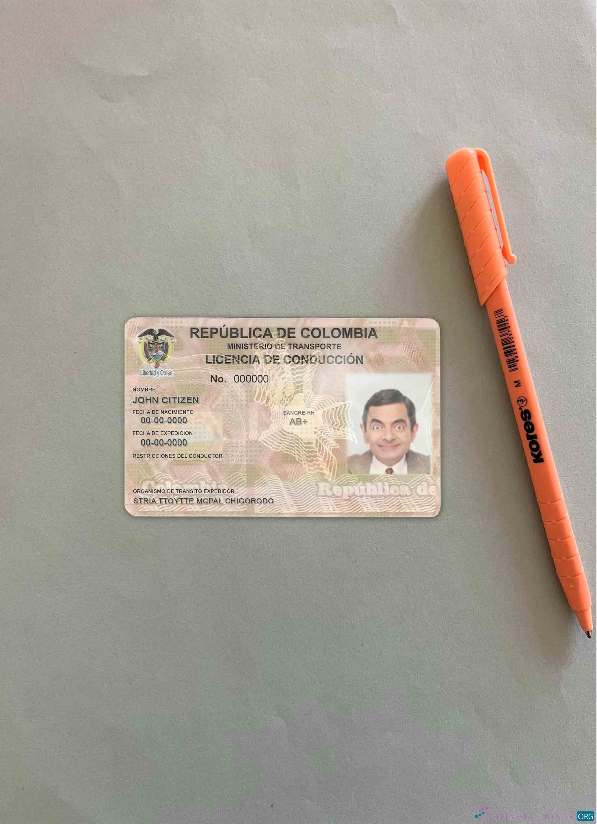 Download Colombia DL photolook FRONT Photoshop template